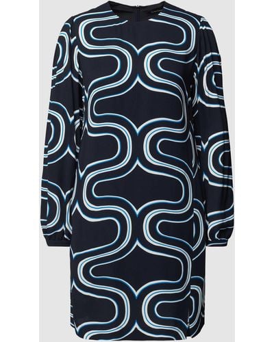 Luisa Cerano Mini-jurk Met Grafisch Motief - Blauw