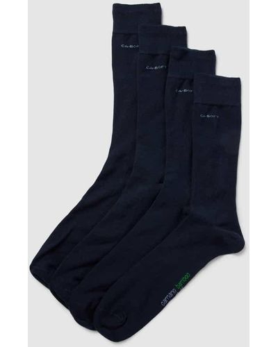Camano Socken mit Label-Detail im 4er-Pack - Blau