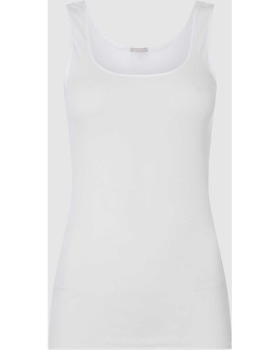 Hanro Unterhemd aus Baumwolle - nahtlos Modell Cotton Seamless - Weiß