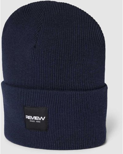 Review Beanie Met Labelpatch - Blauw