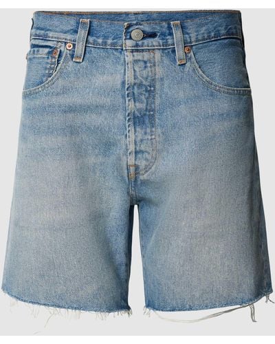 Levi's Regular Fit Jeansshorts mit Knopfverschluss - Blau