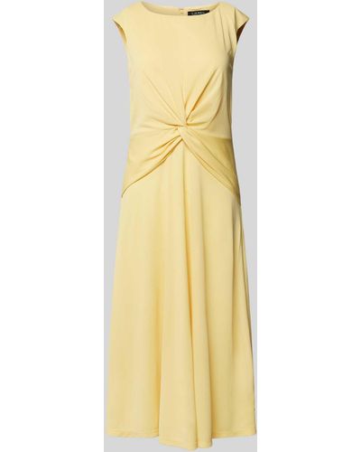 Lauren by Ralph Lauren Midi-jurk Met Knoopdetail - Geel