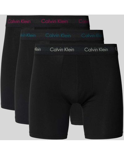 Calvin Klein Boxershorts mit elastischem Logo-Bund im 3er-Pack - Schwarz