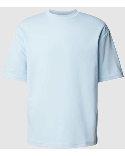 SELECTED Oversized T-Shirt mit überschnittenen Schultern Modell 'OSCAR' - Blau