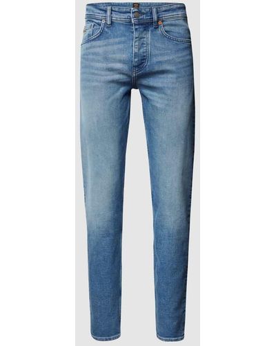 BOSS Tapered Fit Jeans Modell 'Taber' - Blau