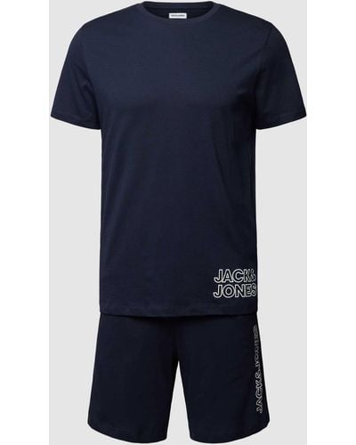 Jack & Jones Pyjama aus reiner Baumwolle - Blau