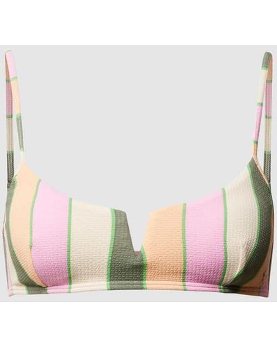 Roxy Bikini-Oberteil mit Blockstreifen Modell 'VISTA' - Natur