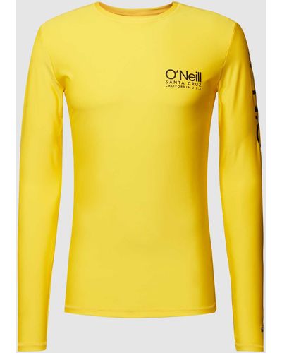 O'neill Sportswear Zwemshirt Met Labelprint - Geel