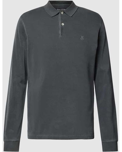 Marc O' Polo Poloshirt mit Label-Stitching - Grau
