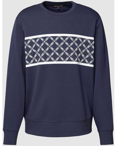 Michael Kors Sweatshirt Met Labeldetail - Blauw