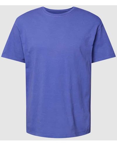 Redefined Rebel T-Shirt mit Rundhalsausschnitt - Blau