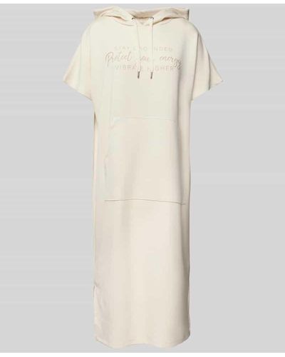 Soya Concept Sweatkleid mit Statement-Print Modell 'Banu' - Weiß