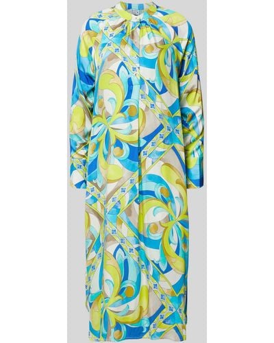 Emily Van Den Bergh Midi-jurk Met All-over Print - Blauw