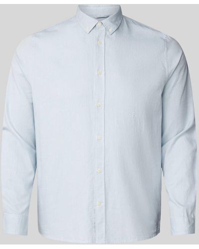 ARMEDANGELS Freizeithemd mit Button-Down-Kragen Modell 'QUAASA' - Blau