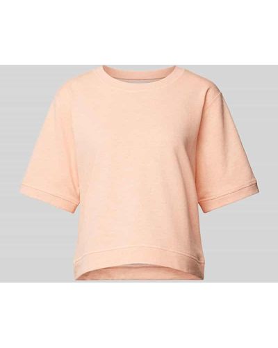Marc O' Polo Cropped T-Shirt mit Rundhalsausschnitt Modell 'FRENCH TERRY' - Grau