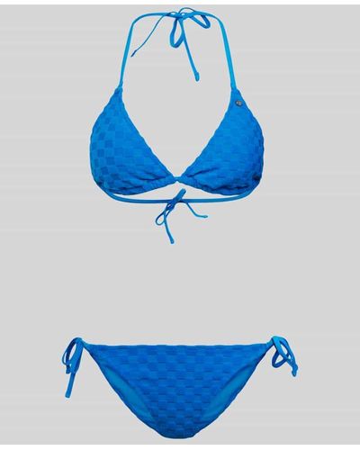Shiwi Bikini mit Strukturmuster Modell 'Liz' - Blau