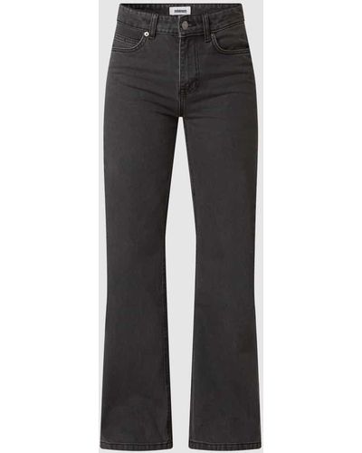 Minimum Straight Fit High Rise Jeans aus Bio-Baumwolle Modell 'Miaja' - Schwarz