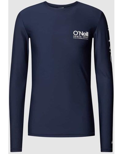 O'neill Sportswear Badeshirt mit Label-Print Modell 'Cali' - Blau