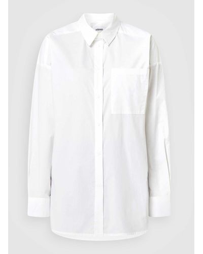Minimum Overhemdblouse Van Biologisch Katoen - Wit