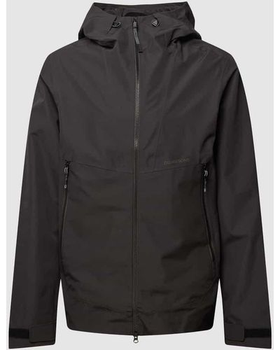 Didriksons Jacke mit Reißverschlusstaschen Modell 'BASIL' - Schwarz