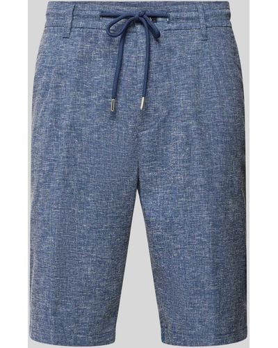 JOOP! Jeans Regular Fit Bermudas mit Bindegürtel Modell 'RUDO' - Blau