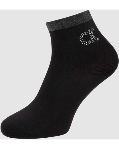 Calvin Klein Sokken Met Strass-steentjes - Zwart