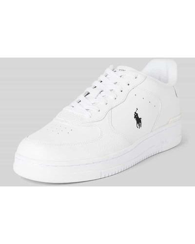 Polo Ralph Lauren Sneaker mit Logo-Stitching Modell 'MASTERS' - Weiß