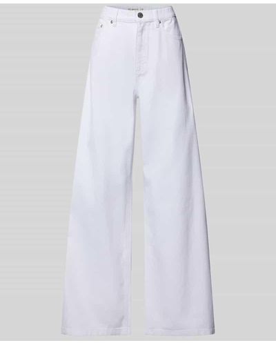 Gestuz Wide Leg Jeans im 5-Pocket-Design Modell 'Mily' - Weiß