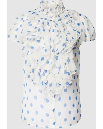 Saint Tropez Blouse Met All-over Motief - Wit