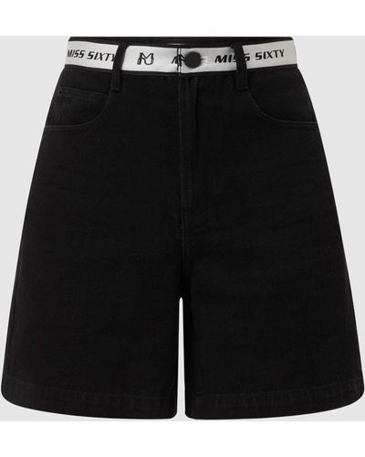 Miss Sixty Shorts mit Logo-Bund - Schwarz