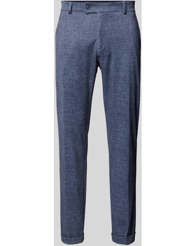 CLUB of GENTS Regular Fit Pantalon Met Verkort Model - Blauw