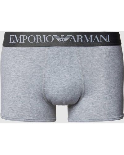 Emporio Armani Nauwsluitende Boxershort Met Logoband - Blauw