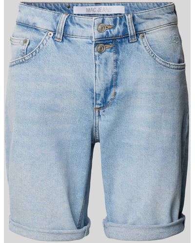 M·a·c Korte Regular Fit Jeans - Blauw