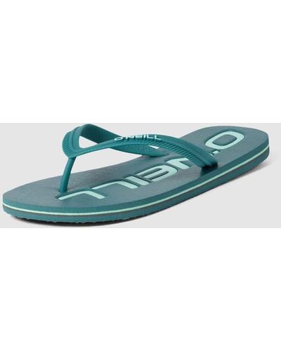 O'neill Sportswear Slides mit Label-Applikation - Grün