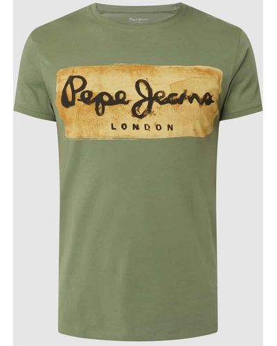 Pepe Jeans T-Shirt aus Baumwolle Modell 'Charing' - Grün