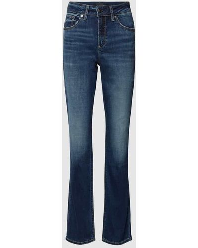 Silver Jeans Co. Straight Leg Jeans im 5-Pocket-Design Modell 'Avery' - Blau