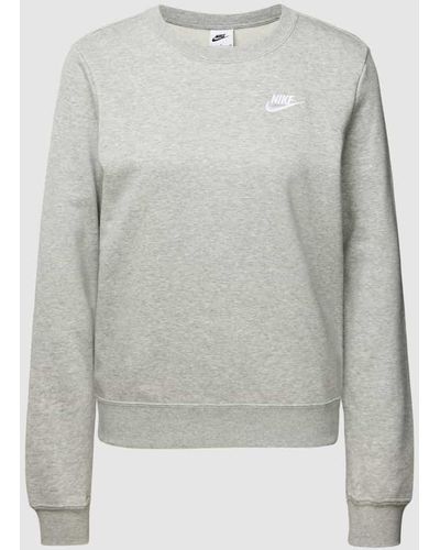 Nike Sweatshirt mit Label-Stitching - Grau