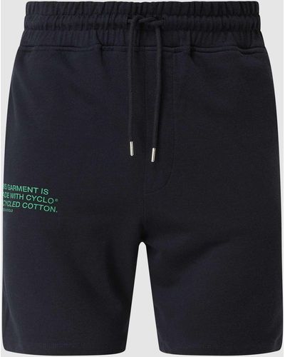 SELECTED Loose Fit Sweatshorts Eingrifftaschen Modell 'Aaren' - Blau