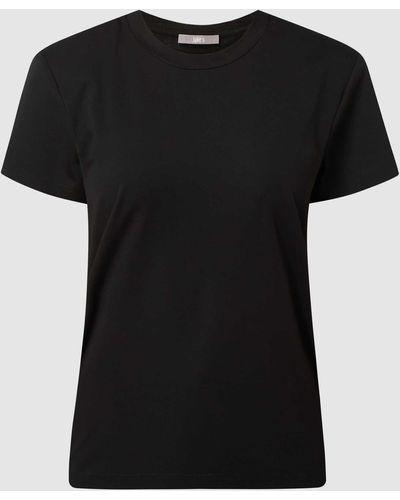 Designers Remix T-shirt Met Schoudervullingen, Model 'modena' - Zwart