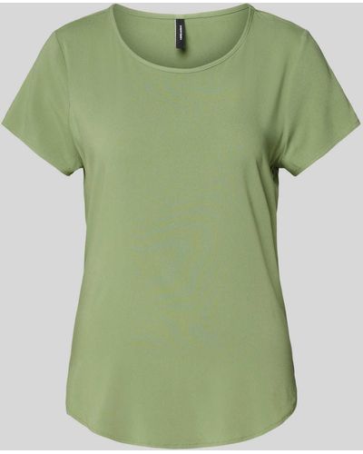 Vero Moda T-shirt Met Afgeronde Zoom - Groen