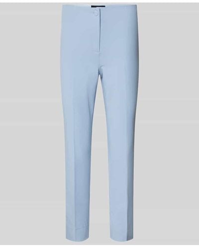 Cambio Slim Fit Hose mit Knopfverschluss Modell 'SUMMER' - Blau