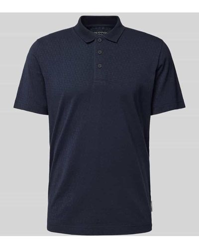 Marc O' Polo Regular Fit Poloshirt mit Label-Detail - Blau