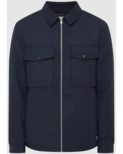 Solid Jacke mit Pattentaschen Modell 'Dunne' - Blau