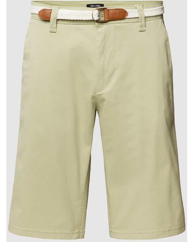 Only & Sons Chino-Shorts mit Gürtel Modell 'WILL' - Natur