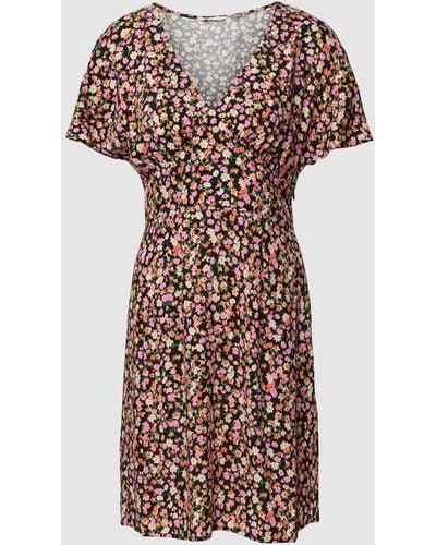 Tom Tailor Denim Mini-jurk Met All-over Print - Roze