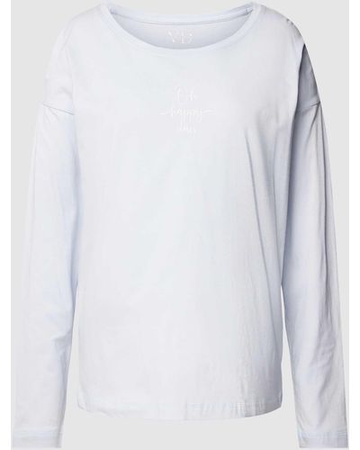 Lascana Pyjama-Oberteil mit Statement-Print Modell 'Cozy Dreams' - Weiß
