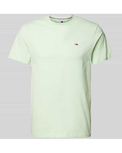Tommy Hilfiger T-Shirt mit Label-Stitching - Grün