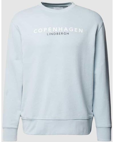 Lindbergh Sweatshirt mit Rundhalsausschnitt - Blau