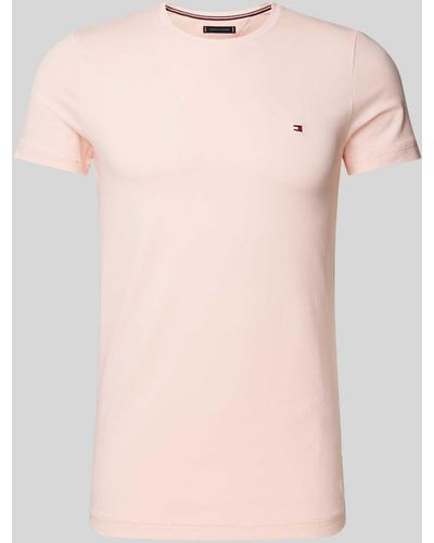 Tommy Hilfiger T-Shirt mit Label-Stitching - Pink