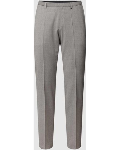 HUGO Anzughose mit Bügelfalten Modell 'Hesten' - Grau